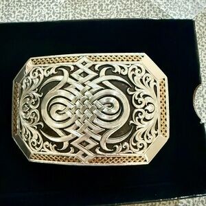 Cody James Gold and Silver Tribal Belt Buckle